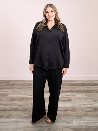 *NEW* DEX | Kylie Button Up Top | Black