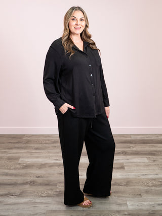 *NEW* DEX | Kylie Button Up Top | Black