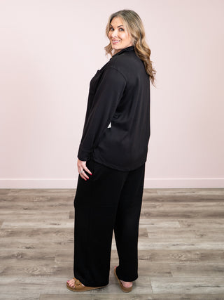 *NEW* DEX | Kylie Button Up Top | Black
