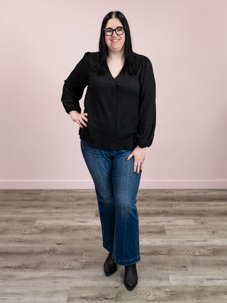 First Love Long Sleeve Blouse | Black