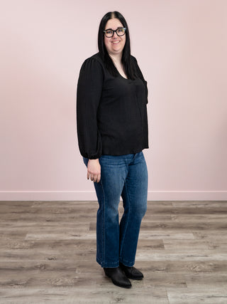 First Love Long Sleeve Blouse | Black