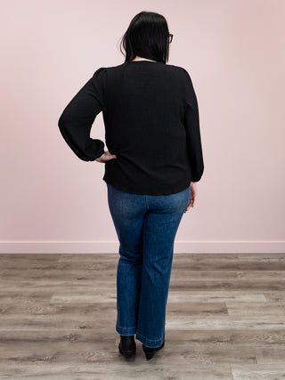 First Love Long Sleeve Blouse | Black
