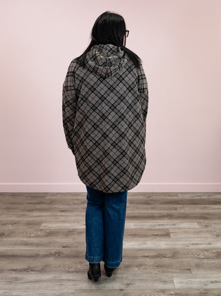 *NEW* Bohemian Plaid Cardigan | Khaki & Black