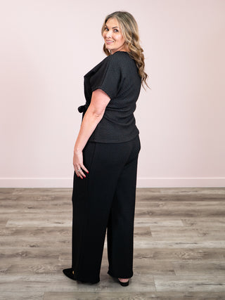 *NEW* Room 34 | Kirsten Tie Knot Tee | Black