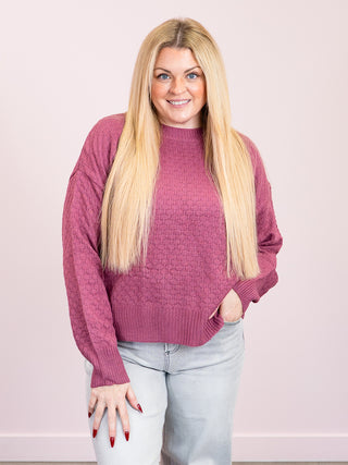 *NEW* Gianna Pullover Sweater | Raspberry