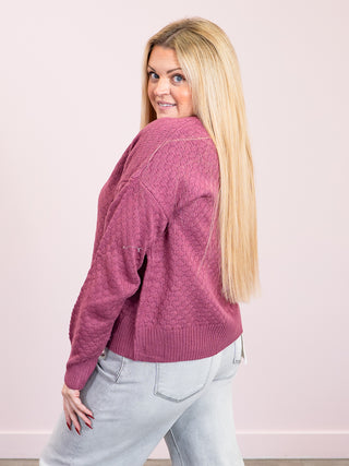 *NEW* Gianna Pullover Sweater | Raspberry