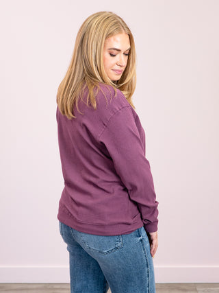 *NEW* Corrine Ribbed Pullover Top | Plum