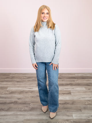 *NEW* RD Style | Anthousa Mock Neck Raglan Pullover | Grey