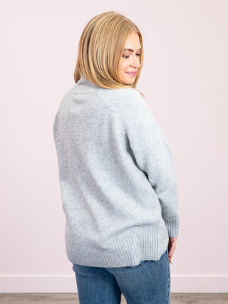 *NEW* RD Style | Anthousa Mock Neck Raglan Pullover | Grey