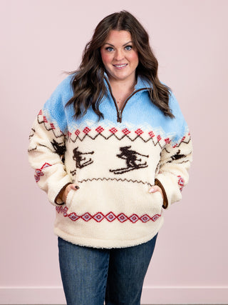 RD Style | Alpine Sherpa Half Zip Jacket | Skier