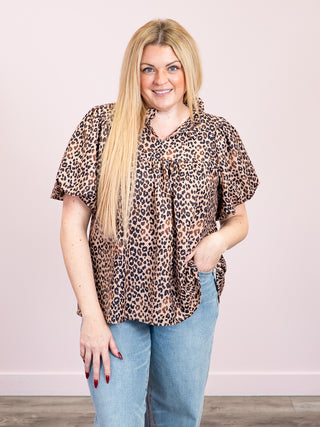 *NEW* Fierce & Fabulous Blouse | Taupe