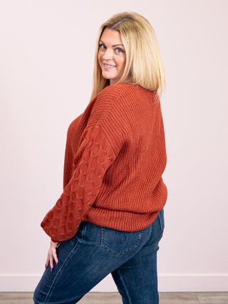 *NEW* Talina Textured Sweater | Brick