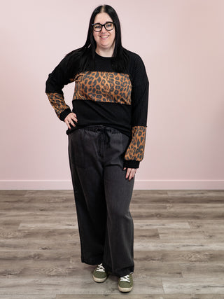 Wild At Heart Long Sleeve Top | Black