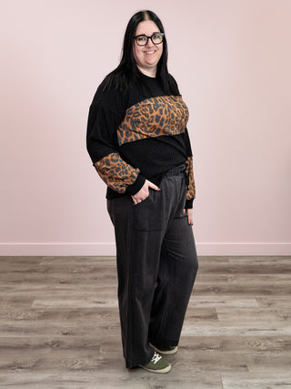 Wild At Heart Long Sleeve Top | Black