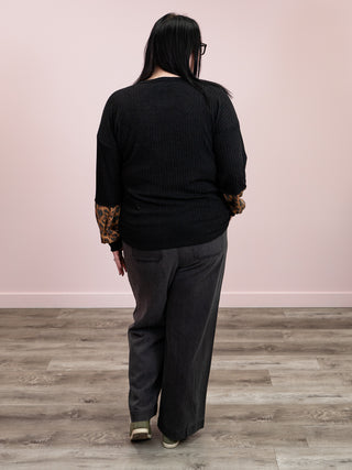 Wild At Heart Long Sleeve Top | Black