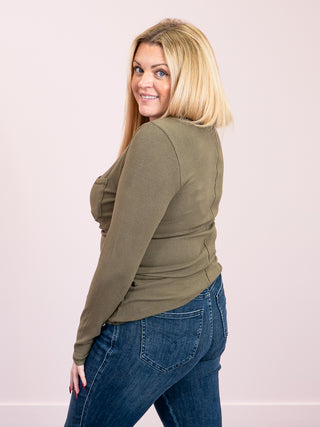 *NEW* Georgia Long Sleeve Top | Olive