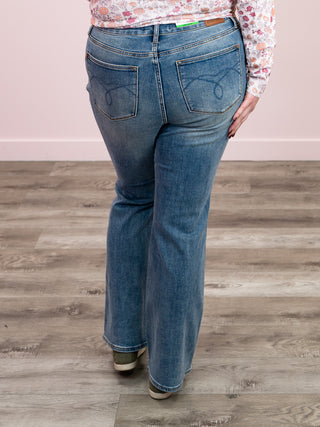 Judy Blue | High Rise | Tummy Control Bootcut with Pocket Embroidery | LONG | Renzo