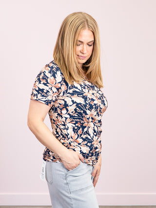 *NEW* Sophie Tee | Navy Autumn Petals