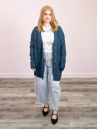 *NEW* Brooks Button Sweater Cardigan | Navy