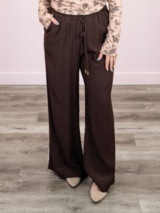 *NEW* DEX | Flora Flowy Pant | Dark Chocolate