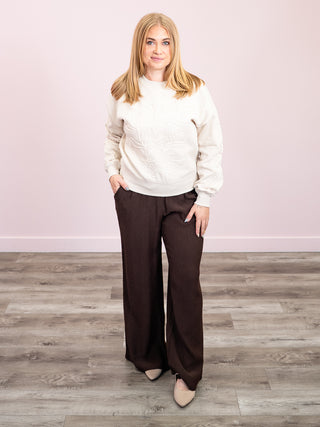 *NEW* DEX | Subtle Beauty Embroidered Sweatshirt | Ivory