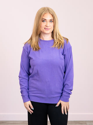 *NEW* Corrine Ribbed Pullover Top | Purple