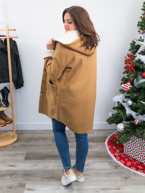 *FINAL SALE* RD Style | Bea Hooded Coat | Camel & Cream