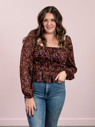 DEX | Jane Square Neck Blouse | Wild Flower