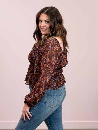 DEX | Jane Square Neck Blouse | Wild Flower