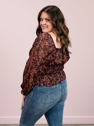 DEX | Jane Square Neck Blouse | Wild Flower