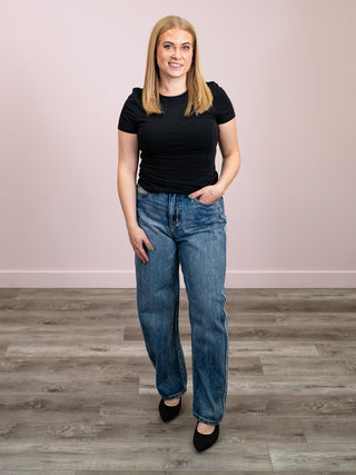 *NEW* Second Skin | Roxi Cotton Short Sleeve Top | Black