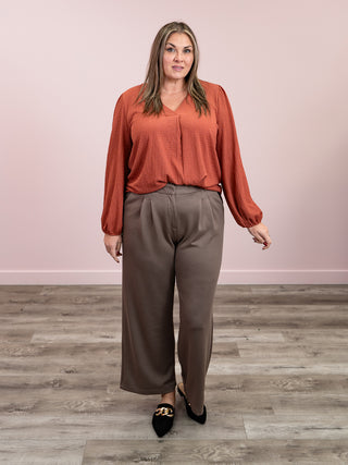 First Love Long Sleeve Blouse | Rust