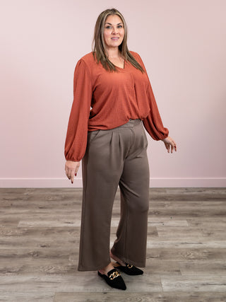 First Love Long Sleeve Blouse | Rust