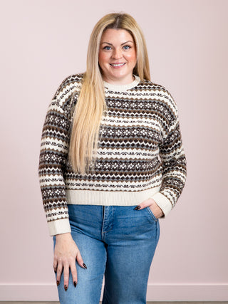 *NEW* RD Style | Hera Striped Long Sleeve Pullover | Cocoa
