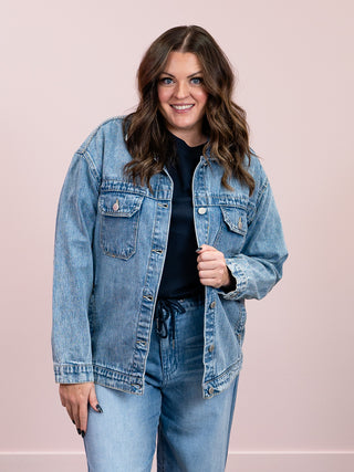 Risen Jeans | Oversized Denim Jacket | Landon