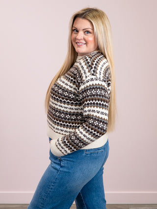 *NEW* RD Style | Hera Striped Long Sleeve Pullover | Cocoa