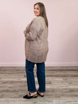 Brooks Button Sweater Cardigan | Light Mocha