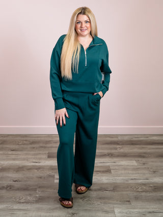 *NEW* RD Style | Mayura Halfzip Mock Neck Pullover | Dark Green