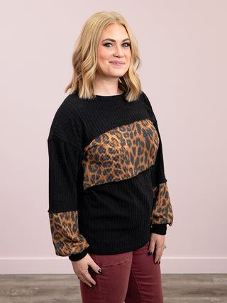 Wild At Heart Long Sleeve Top | Black