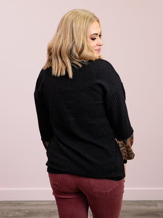 Wild At Heart Long Sleeve Top | Black