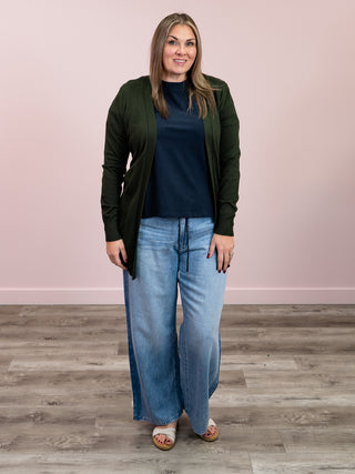 The Key Cardi | LONG | Olive