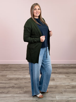 The Key Cardi | LONG | Olive