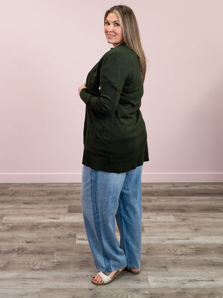 The Key Cardi | LONG | Olive