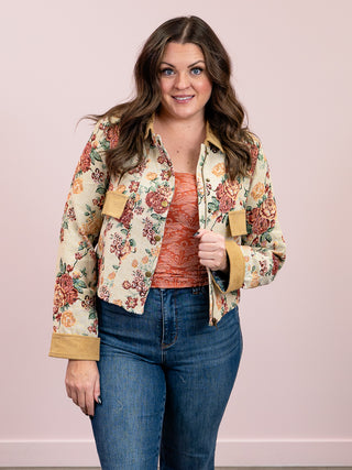 Vintage Bloom Corduroy Jacket | Floral