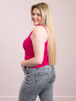 *NEW* Second Skin | Ruri Cotton Sleeveless Top | Magenta