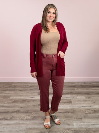 All Day Cardigan | Burgundy