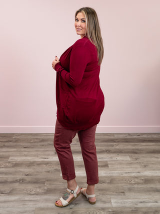 All Day Cardigan | Burgundy