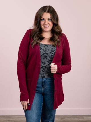 Cori Cardigan | Burgundy
