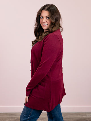 Cori Cardigan | Burgundy
