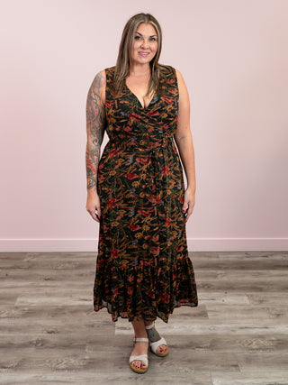 DEX | Lark Wrap Maxi Dress | Autumn Bloom